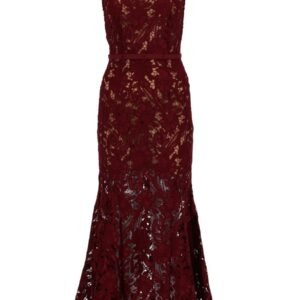 FLORAL LACE MIDI DRESS