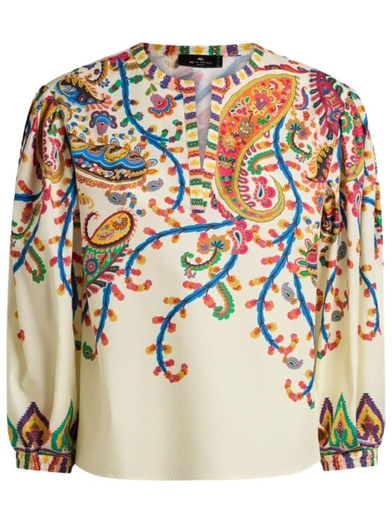 FLORAL PAISLEY PRINT BLOUSE