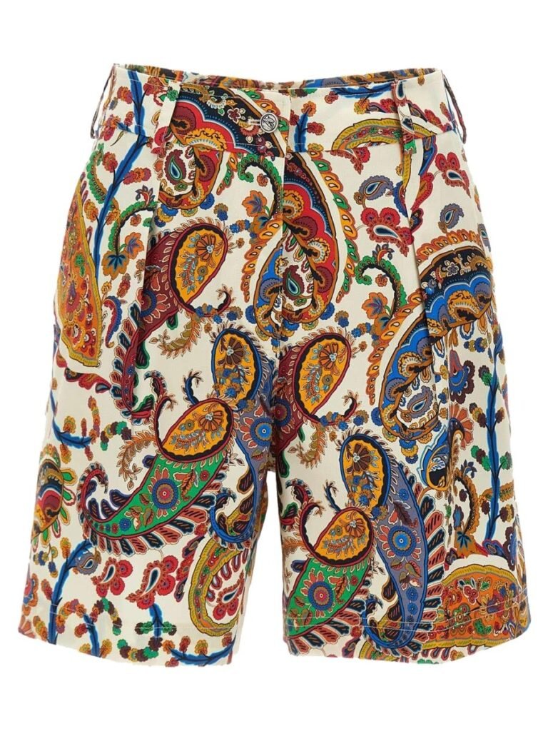 FLORAL PAISLEY PRINT SHORTS