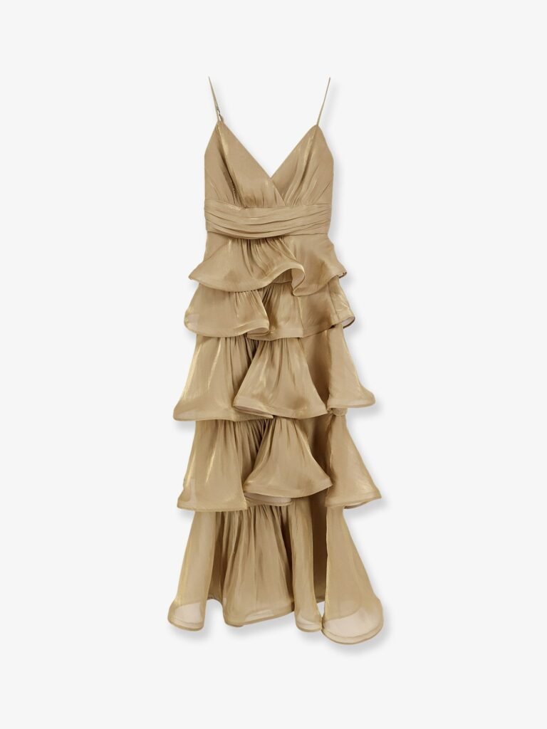 Flounced long dress