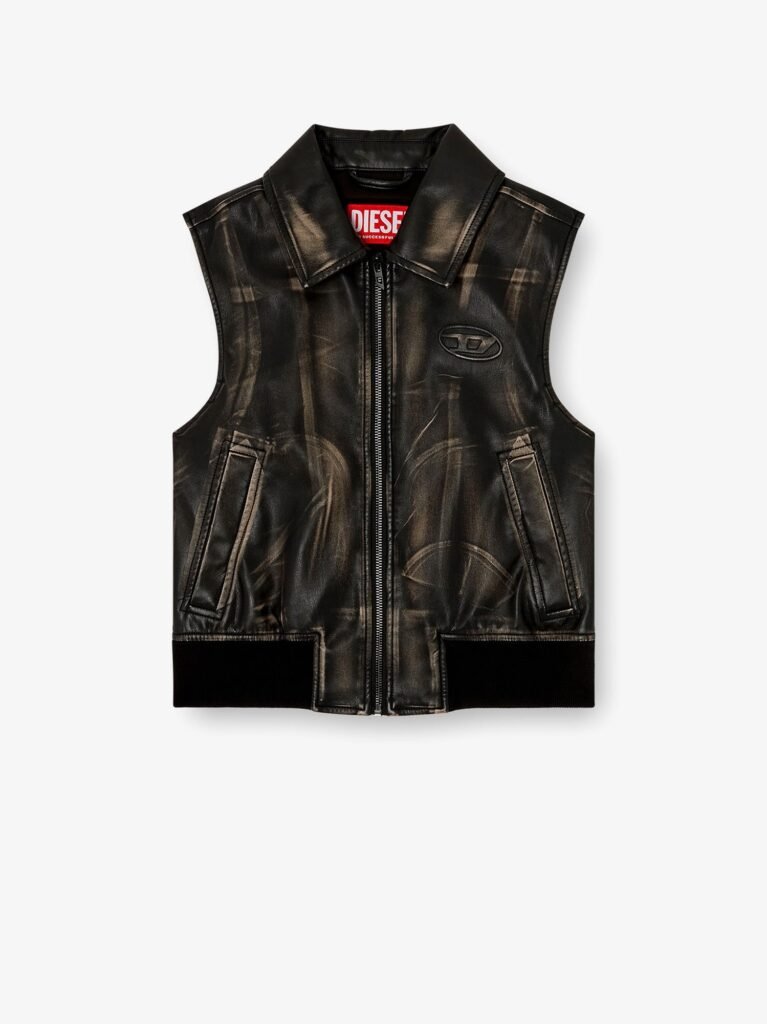 G-Inko faux leather sleeveless jacket