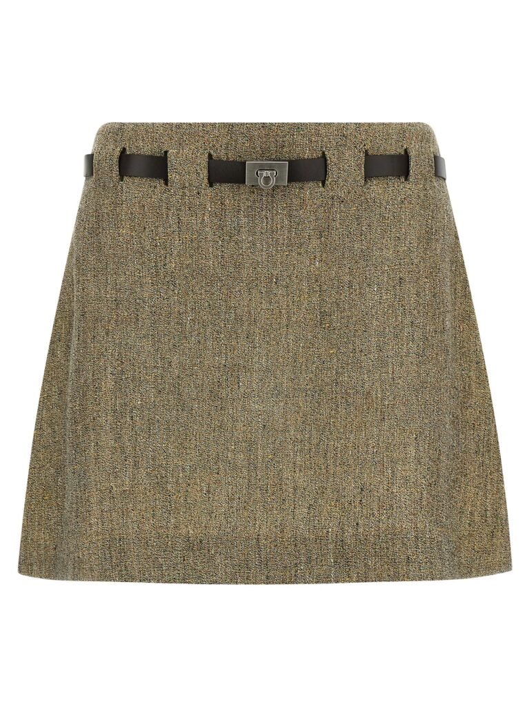 'Gancini' belt skirt