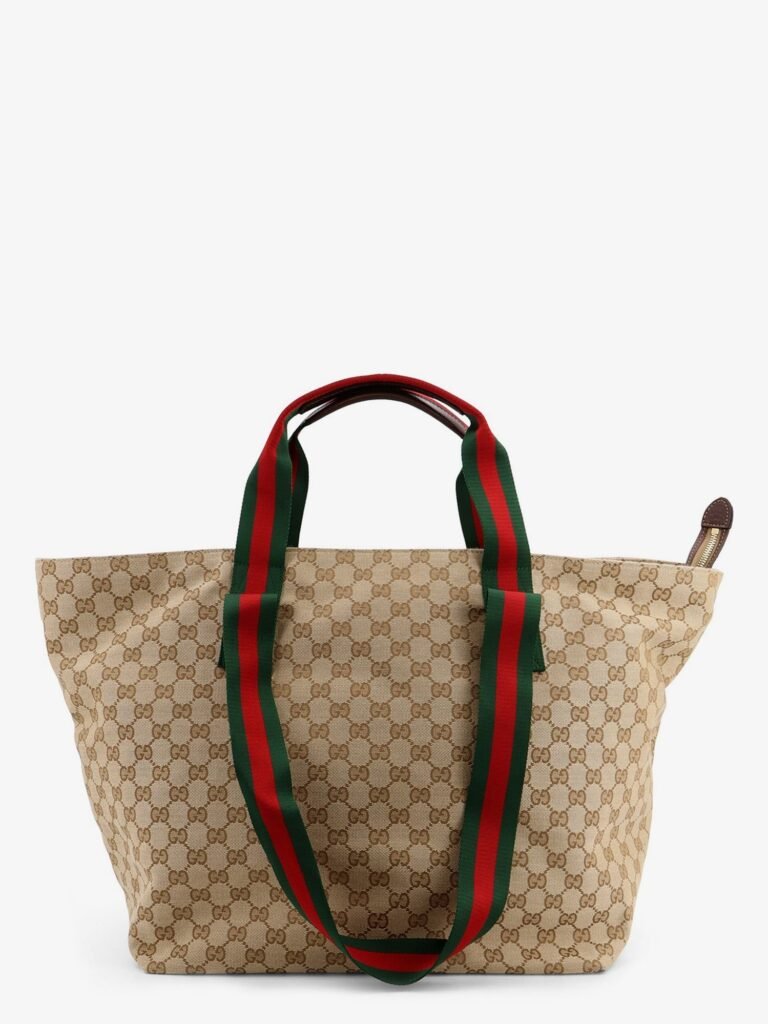 GG fabric shopping bag with Nastro Web handle detail