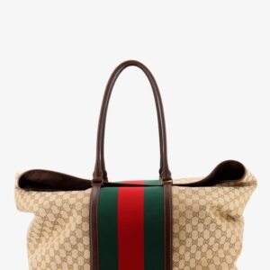 GG fabric travel bag with Web detail on the front