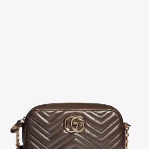 GG Marmont Camera bag leather crossbody bag with chevron stitching