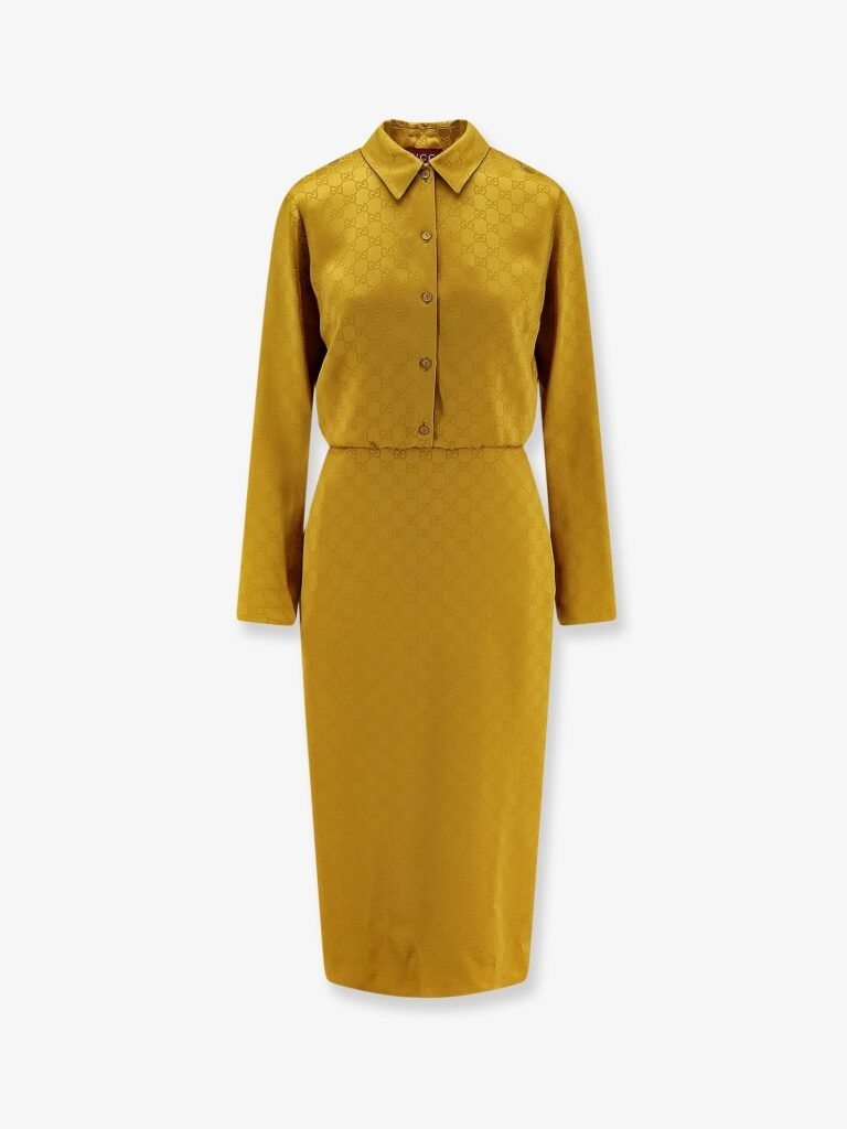 GG satin Chemisier Dress