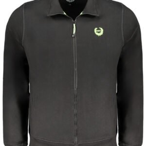 GIAN MARCO VENTURI MEN'S BLACK ZIP SWEATSHIRT
