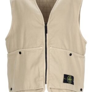 GILET OVERSIZE CON PATCH LOGO