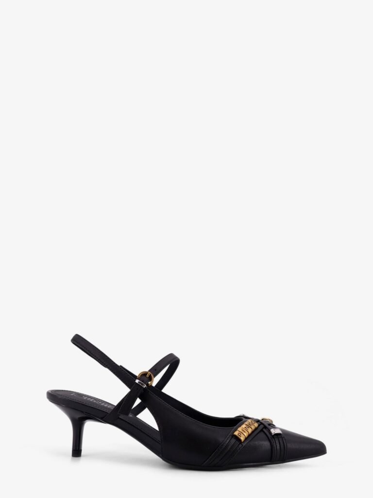 Gloria 18 leather pumps with metal lettering detail