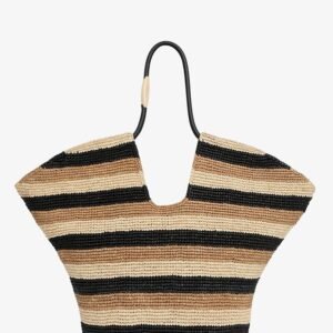 Golden Time raffia shoulder bag
