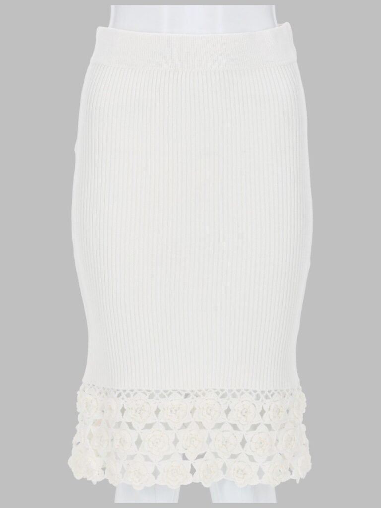GONNA CON BORDO IN CROCHET