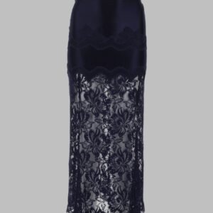 GONNA MIDI IN PIZZO E JERSEY