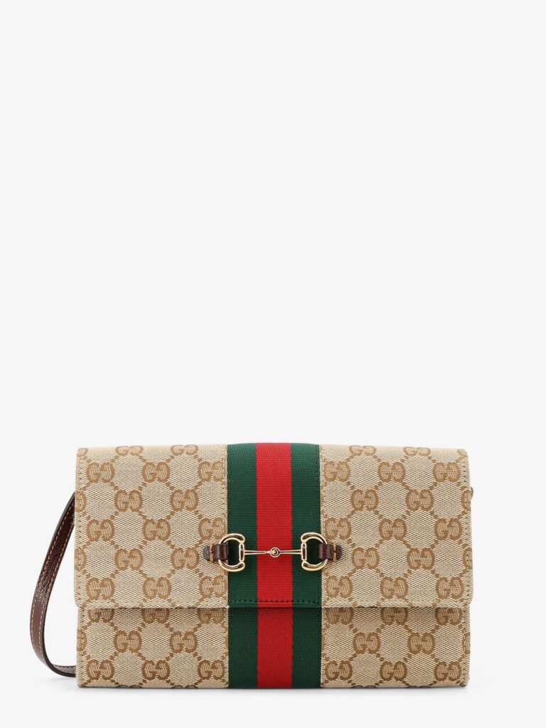 Gucci Horsebit Web GG fabric wallet