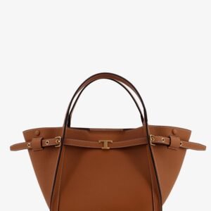 Hammered leather shopping bag