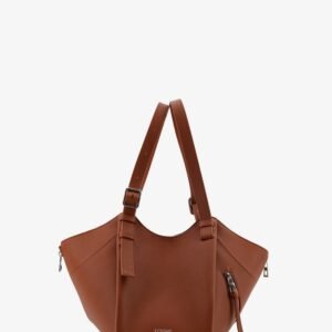 Hammock Flip leather handbag with front lettering logo