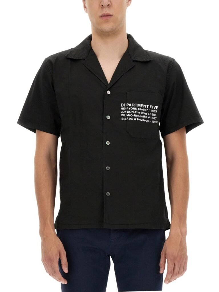 HAWAIIAN SHIRT WITH LOGO PRINT