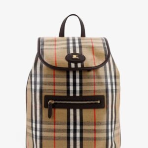 Highlands coated canvas backpack with front logo