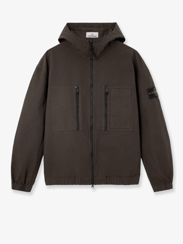 Hooded organic cotton jacket