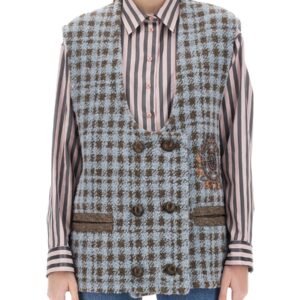 HOUNDSTOOTH OVER VEST