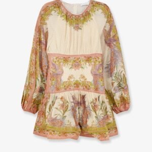 Indra cotton and silk mini dress