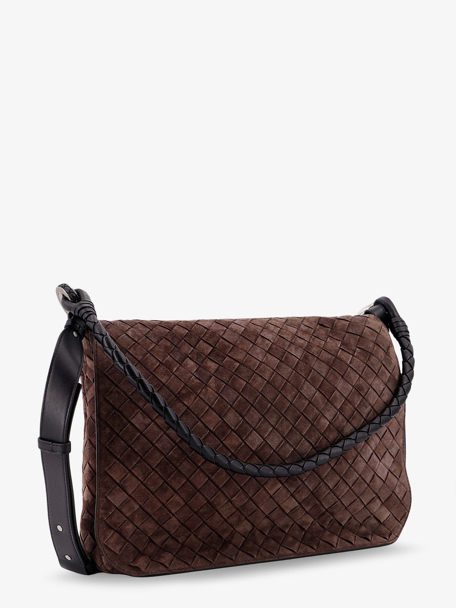 Intrecciato suede shoulder bag - Image 5