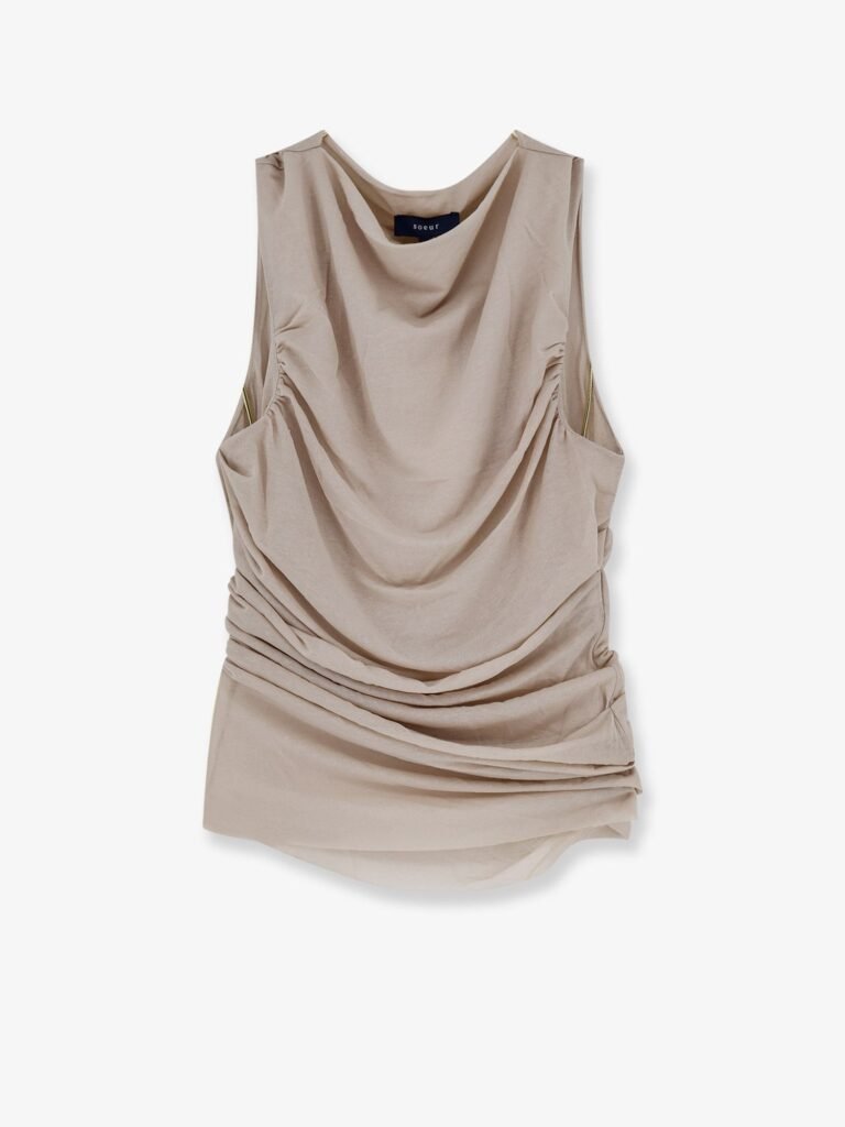 Irina extra-fine cotton crêpe top