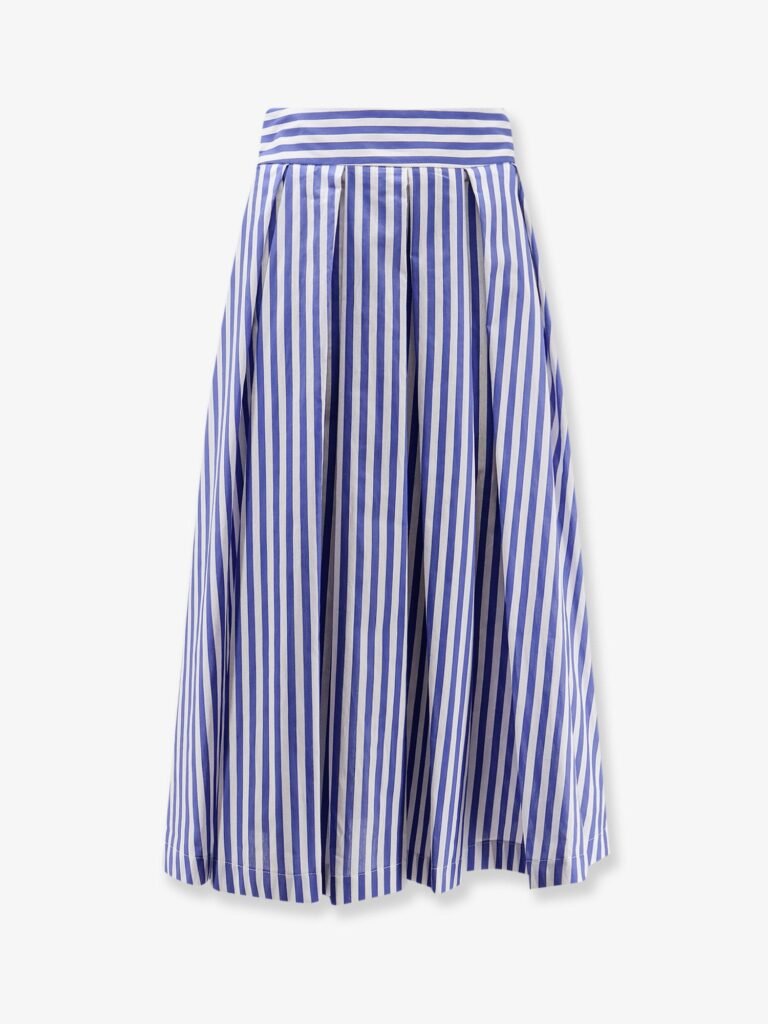 Iris striped cotton skirt