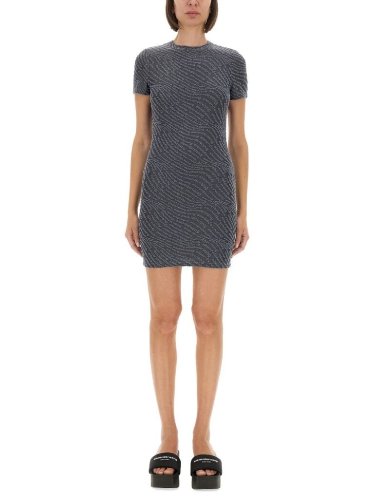 JACQUARD MINI DRESS WITH LOGO