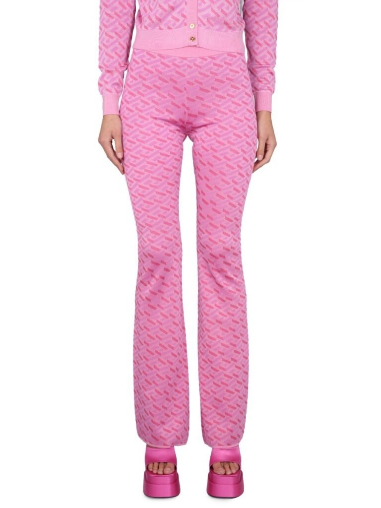 JACQUARD PANTS WITH GREEK PRINT