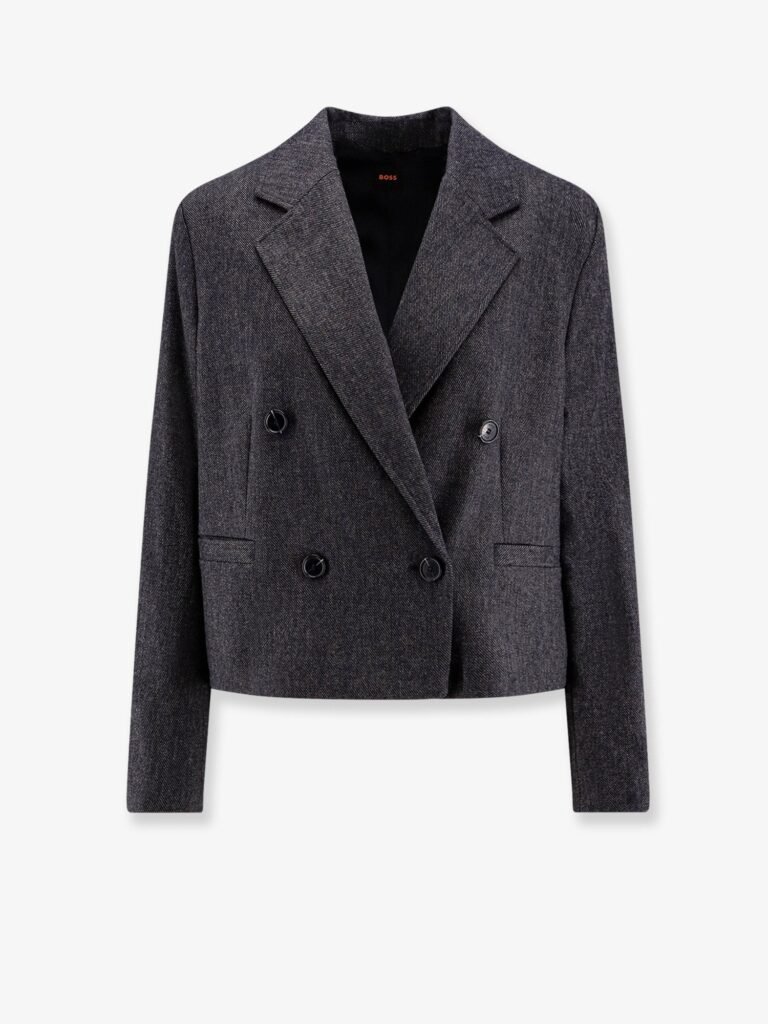 Jafleni double-breasted wool blend blazer