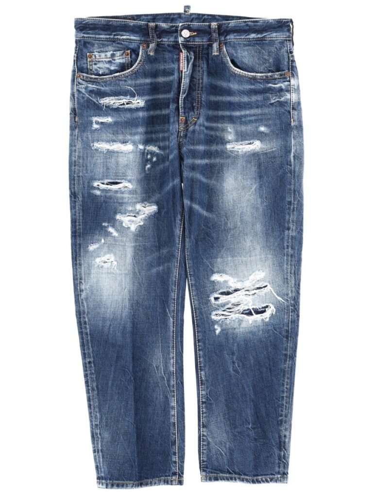 JEANS WITH "DESTROYED" DETAILS