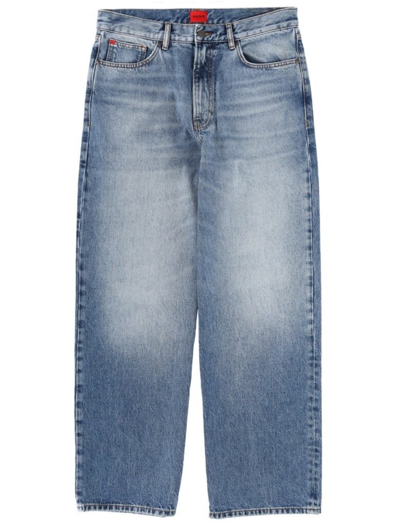 JEANS WITH LOGO PATCH