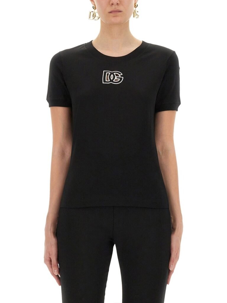 JERSEY T-SHIRT WITH DG LOGO EMBROIDERY