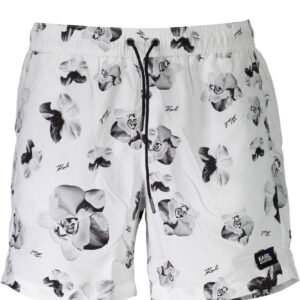 KARL LAGERFELD BEACHWEAR SWIMSUIT BOTTOM MEN WHITE
