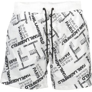 KARL LAGERFELD BEACHWEAR SWIMSUIT BOTTOM MEN WHITE