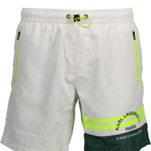 KARL LAGERFELD BEACHWEAR SWIMSUIT BOTTOM MEN WHITE