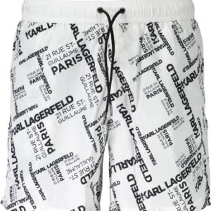 KARL LAGERFELD BEACHWEAR SWIMSUIT BOTTOM MEN WHITE