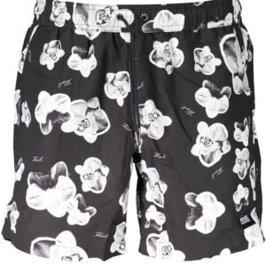 KARL LAGERFELD BEACHWEAR SWIMSUIT BLACK MEN'S BOTTOM