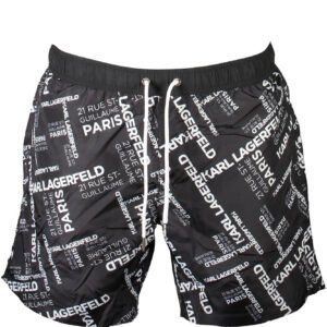 KARL LAGERFELD BEACHWEAR SWIMSUIT BLACK MEN'S BOTTOM