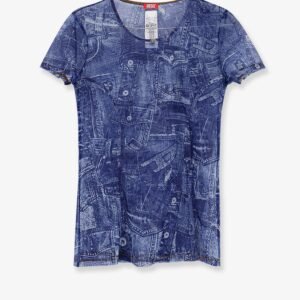 Kasia t-shirt with denim print