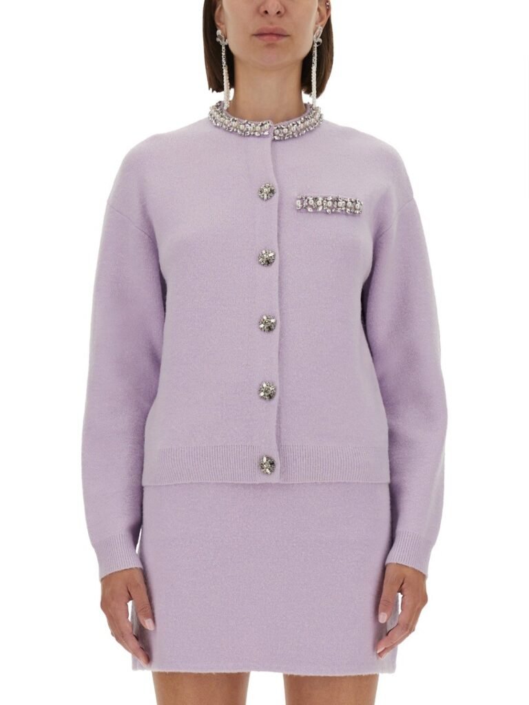 KNITTED CARDIGAN WITH CRYSTALS