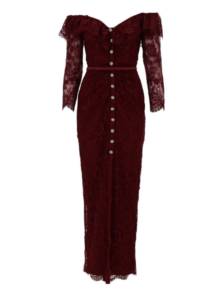 LACE DRESS WITH JEWEL BUTTONS