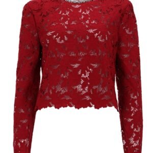 LACE TOP WITH CRYSTALS