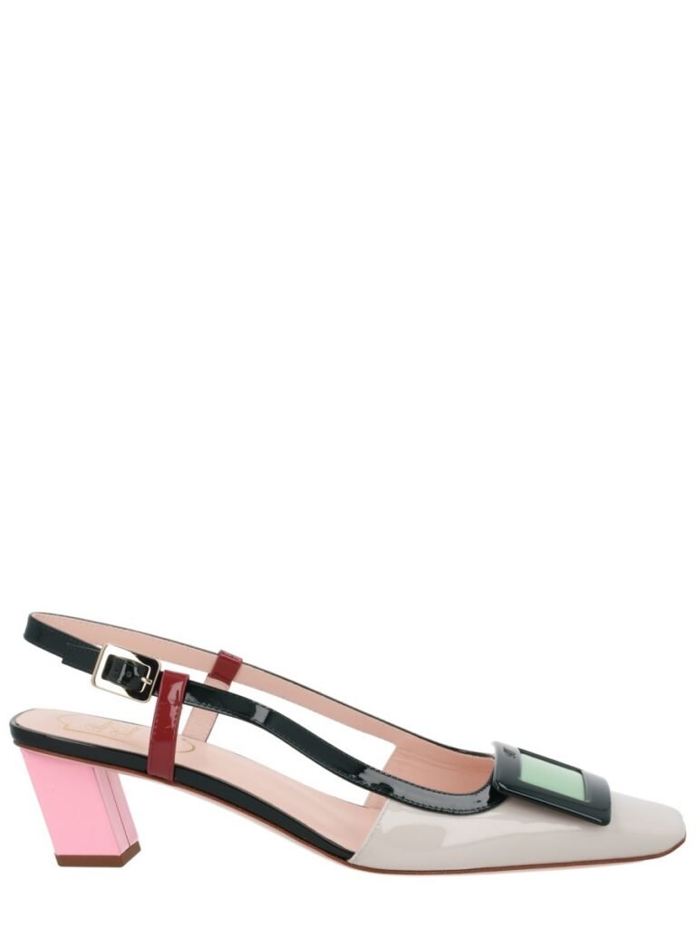 "LACQUERED" SLINGBACK PUMPS