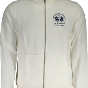 LA MARTINA MEN'S WHITE ZIP-UP SWEATSHIRT