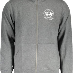 LA MARTINA MEN'S GRAY ZIPPED SWEATSHIRT