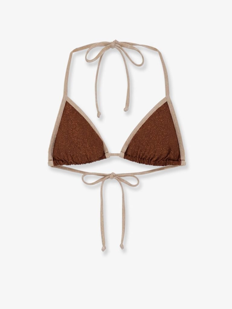 Leah String Bikini Top with lurex effect