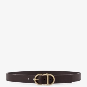 Leather belt with CD buckle