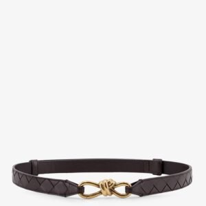 Leather belt with Intrecciato motif
