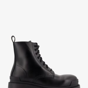 Leather boots with maxi rubber sole